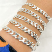 Y98SS. Sterling Silver Flat Curb Chain